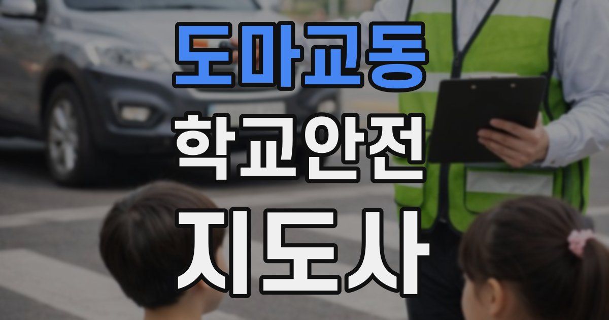 도마교동 학교안전지도사 자격증