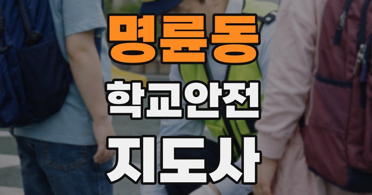 명륜동 학교안전지도사 자격증