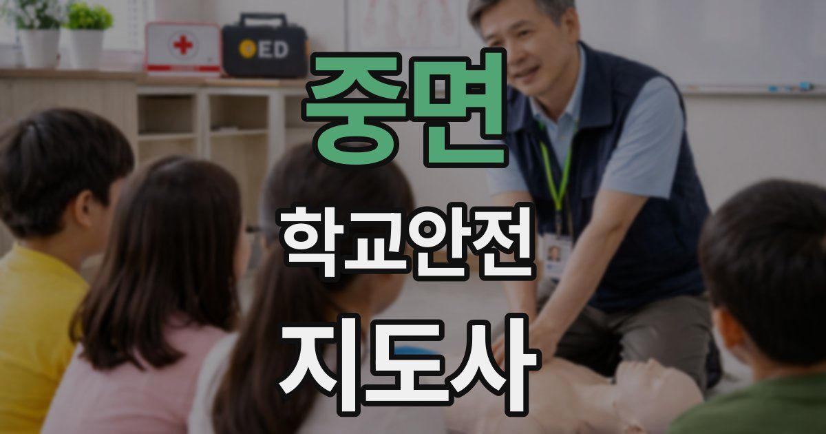 중면 학교안전지도사 자격증