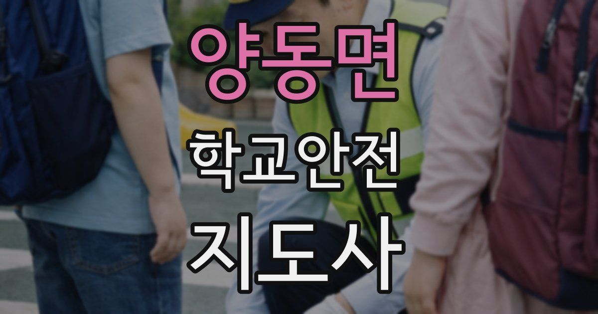 양동면 학교안전지도사 자격증