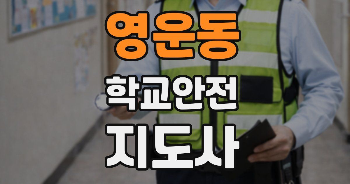 영운동 학교안전지도사 자격증
