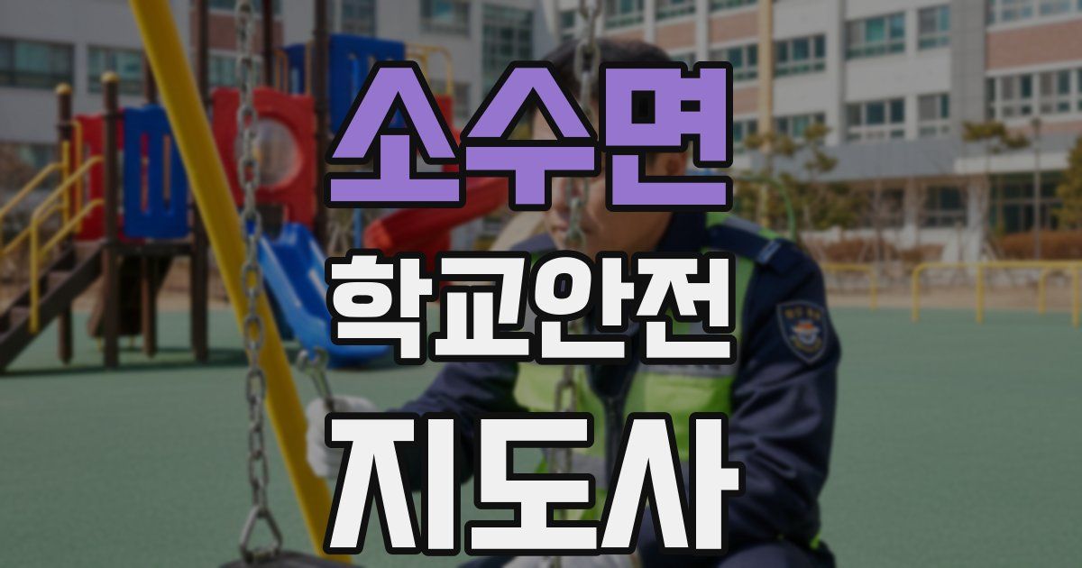 소수면 학교안전지도사 자격증