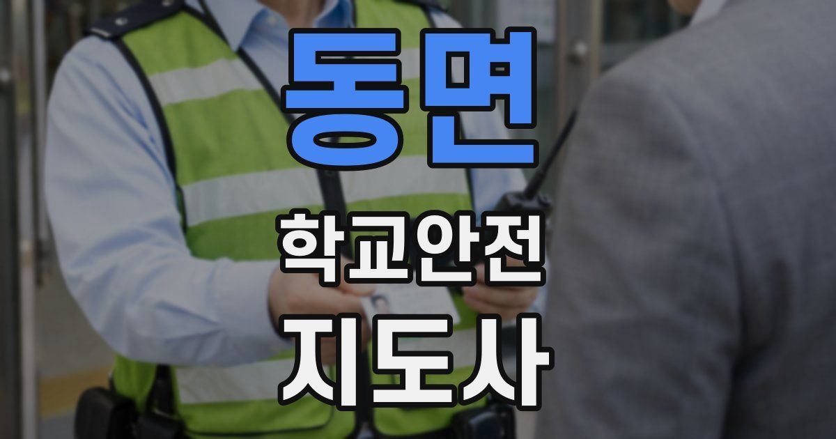동면 학교안전지도사 자격증