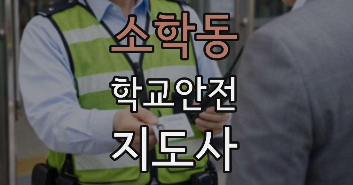 소학동 학교안전지도사 자격증