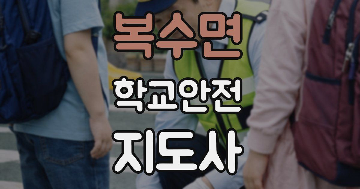 복수면 학교안전지도사 자격증