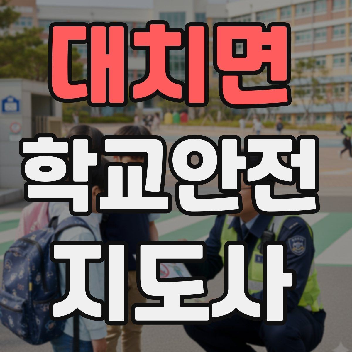 대치면 학교안전지도사 자격증 등교 시간 지각 학생이 뛰어들 때 대처