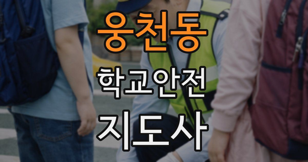 웅천동 학교안전지도사 자격증