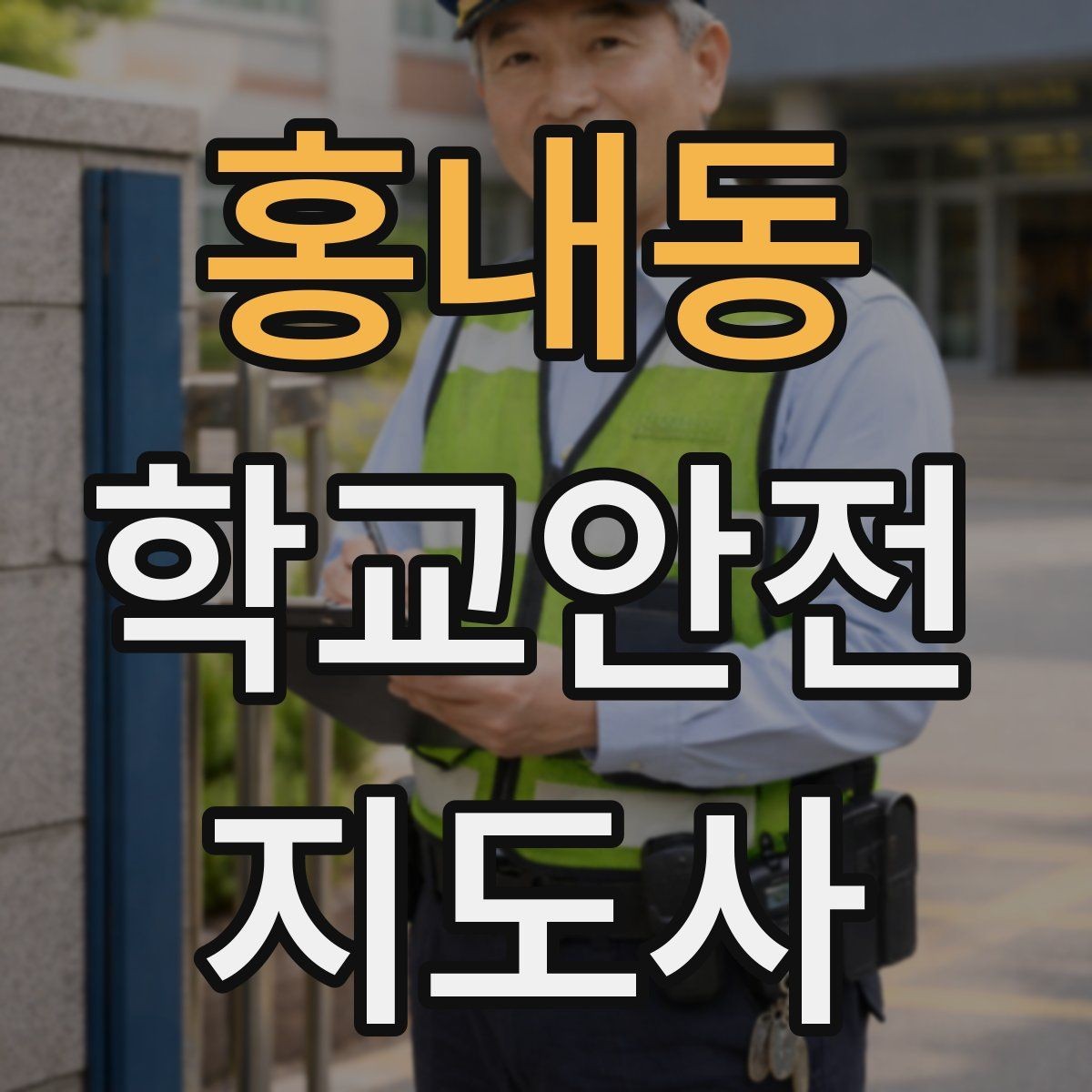홍내동 학교안전지도사 자격증 울고 있는 학생을 안정시키는 말 한마디