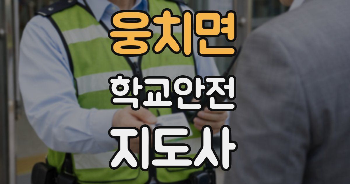 웅치면 학교안전지도사 자격증