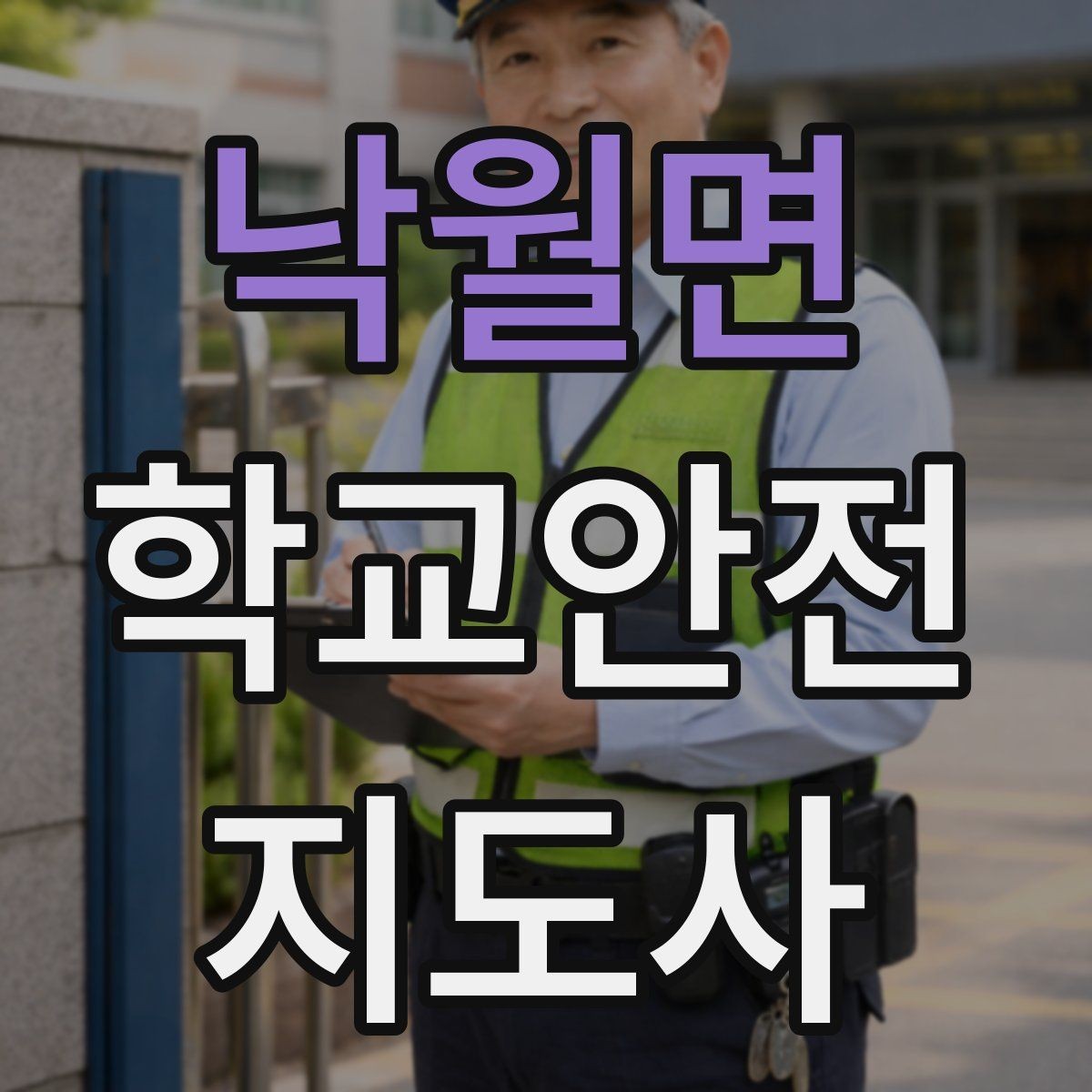 낙월면 학교안전지도사 자격증 하굣길 혼잡 시간대 운영 요령