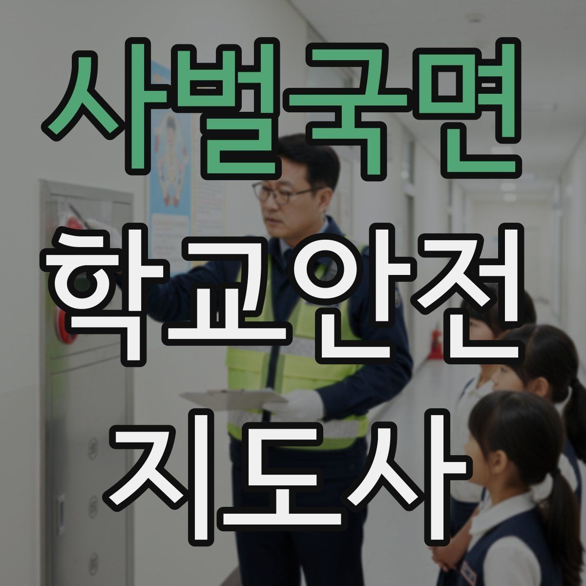 사벌국면 학교안전지도사 자격증 사진 촬영 공유 시 주의사항