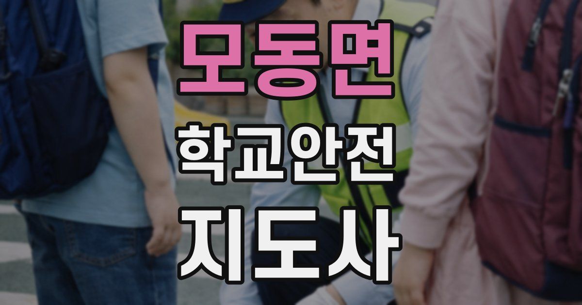 모동면 학교안전지도사 자격증