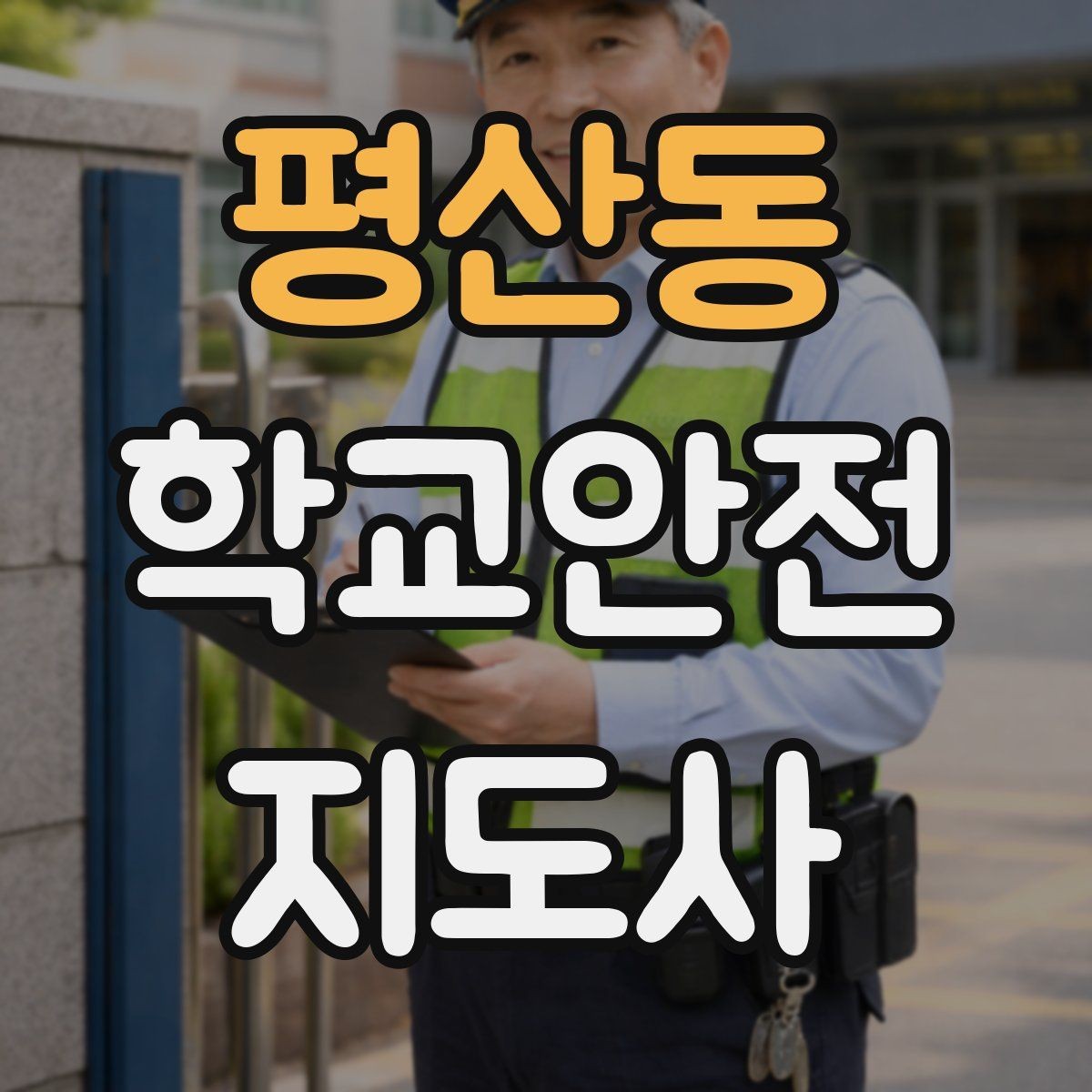 평산동 학교안전지도사 자격증 공사 차량이 많은 날 통학로 안내 요령