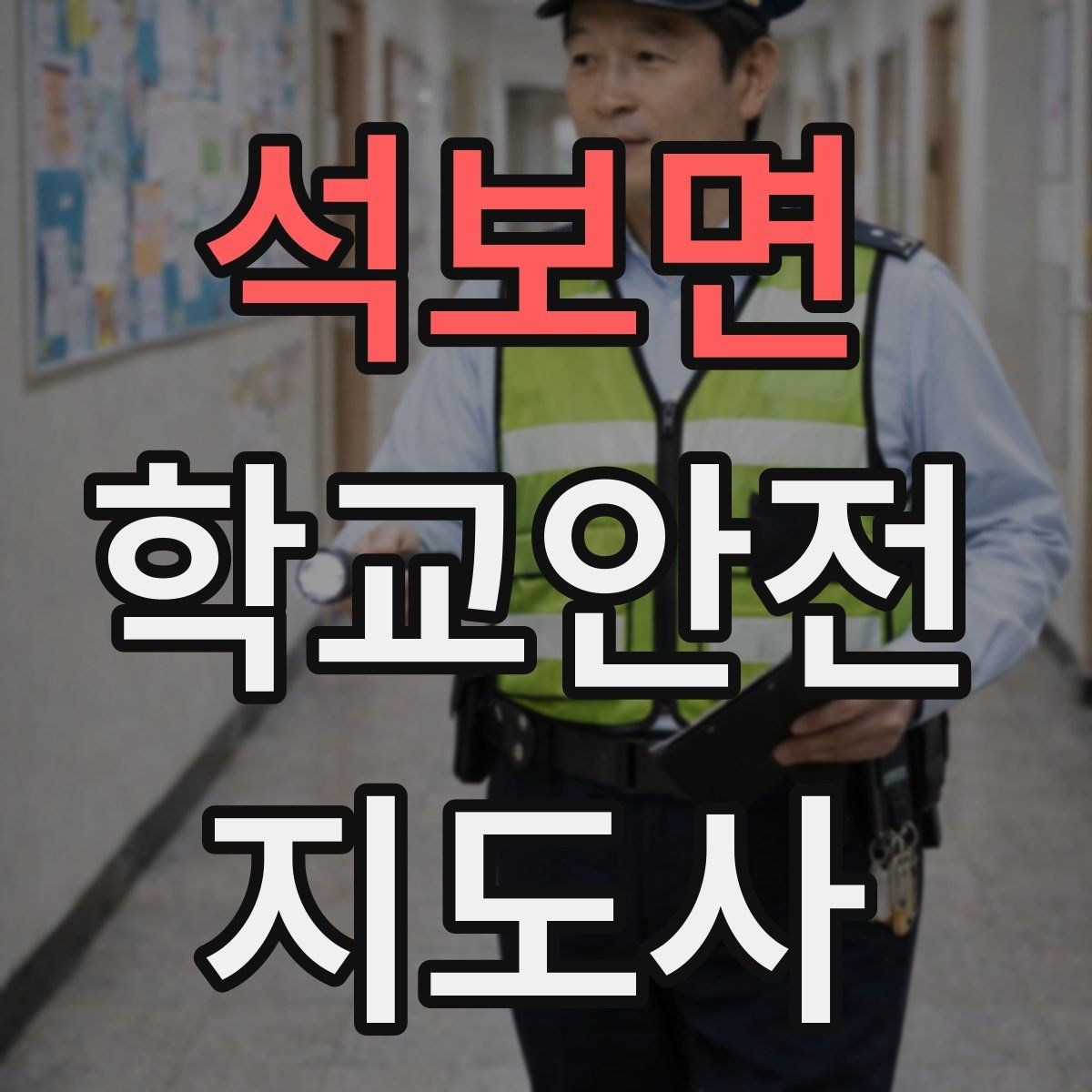 석보면 학교안전지도사 자격증 공사 차량이 많은 날 통학로 지도 팁