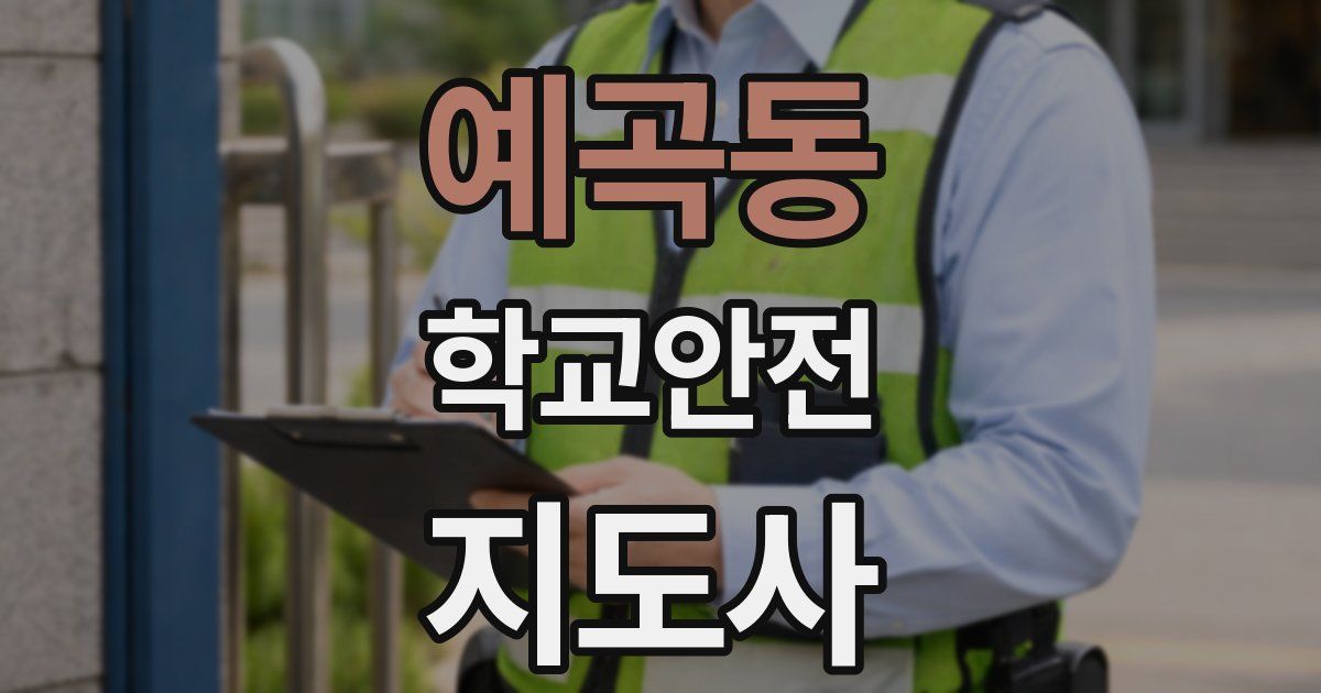 예곡동 학교안전지도사 자격증
