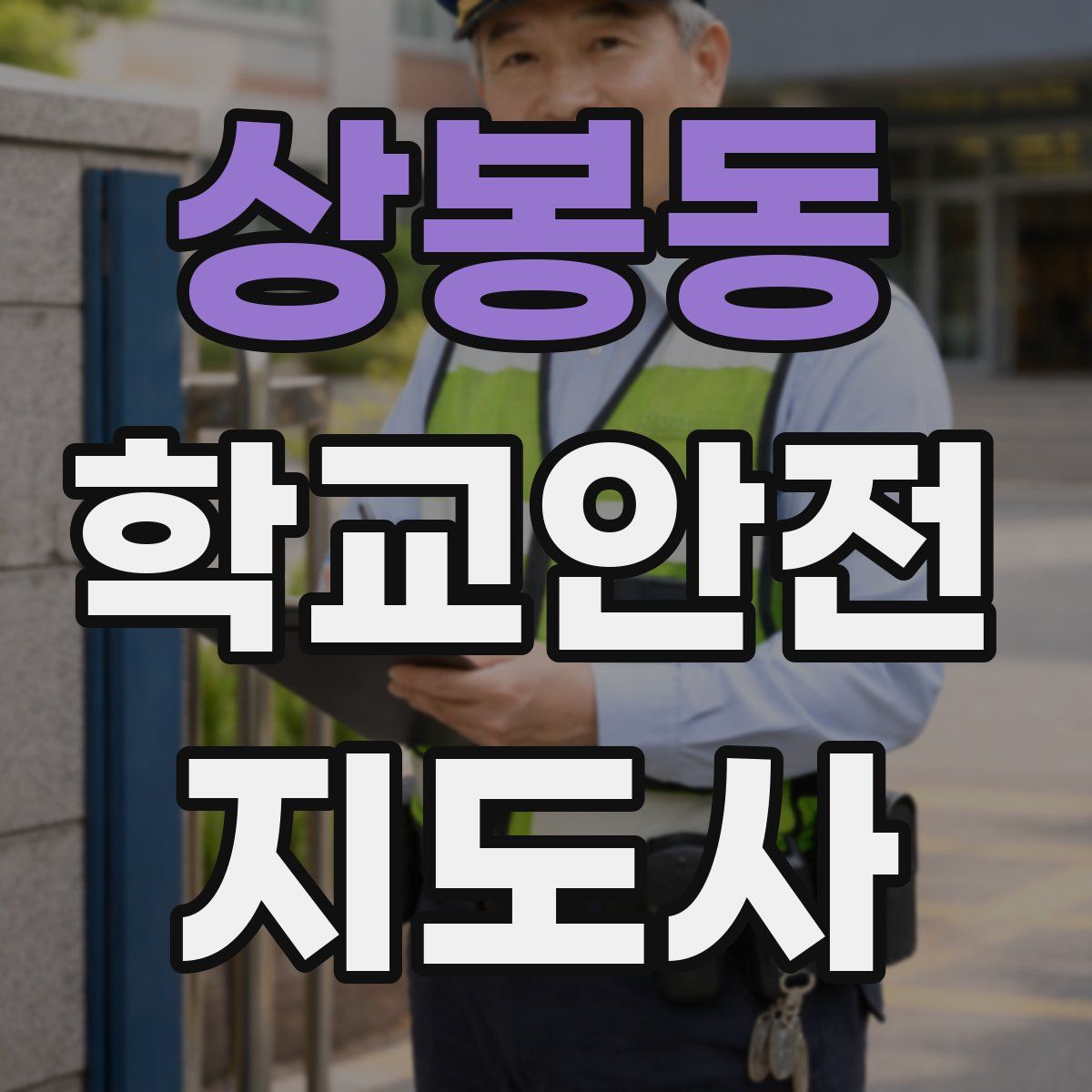 상봉동 학교안전지도사 자격증