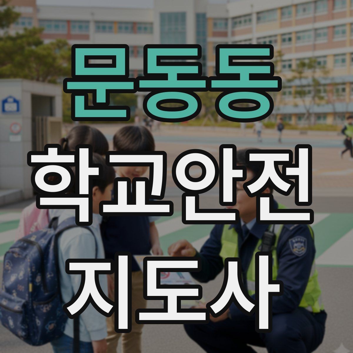 문동동 학교안전지도사 자격증 안전표지 안내판 활용 방법