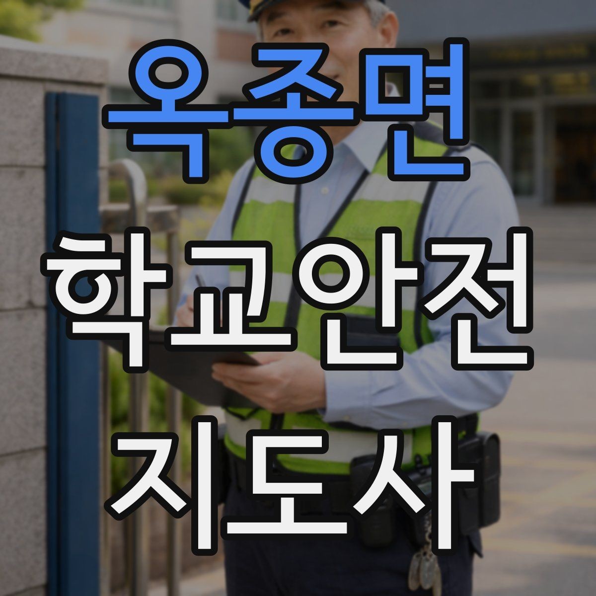 옥종면 학교안전지도사 자격증 하굣길 혼잡 시간대 운영 요령