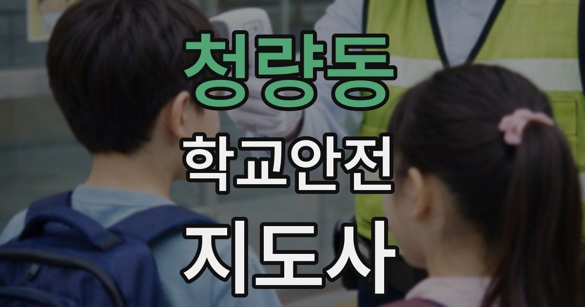 청량동 학교안전지도사 자격증