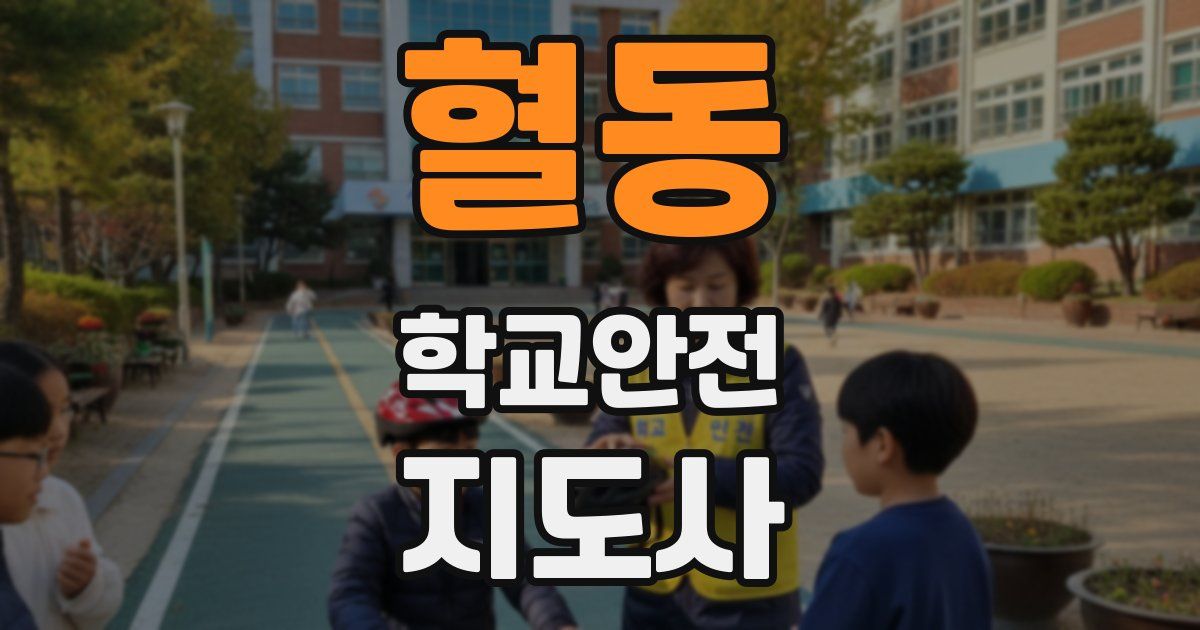 혈동 학교안전지도사 자격증