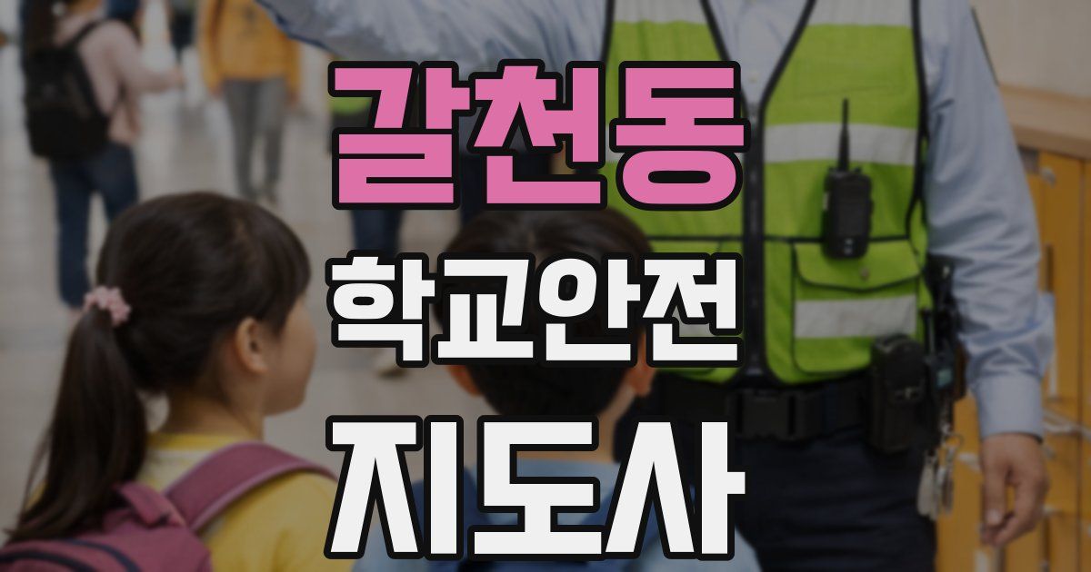 갈천동 학교안전지도사 자격증