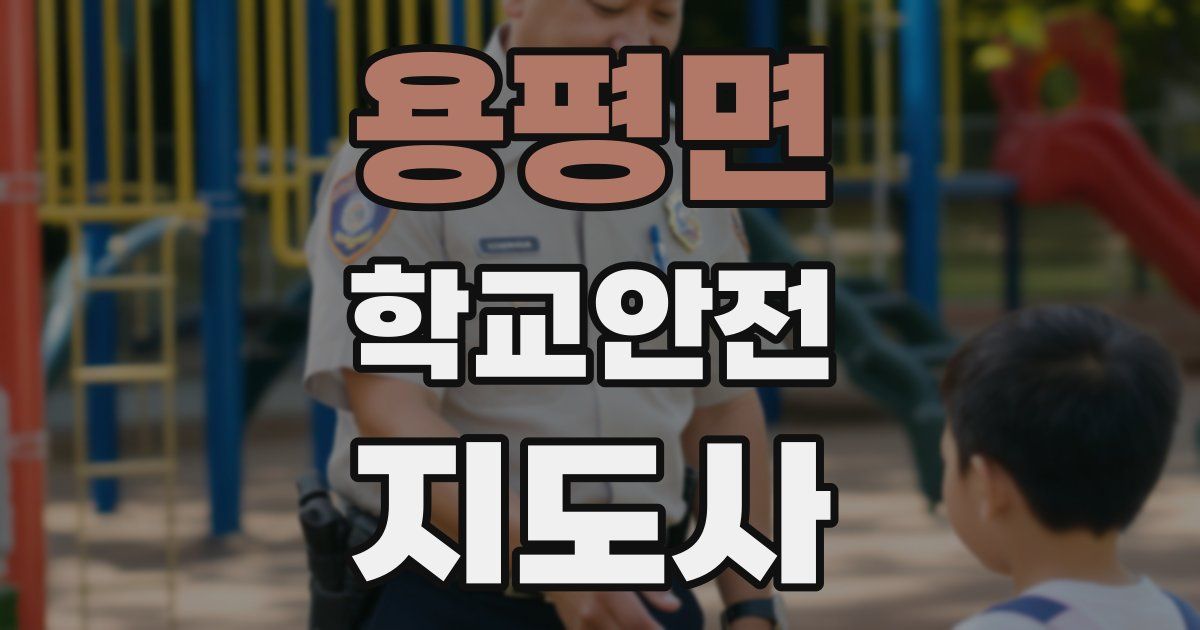 용평면 학교안전지도사 자격증