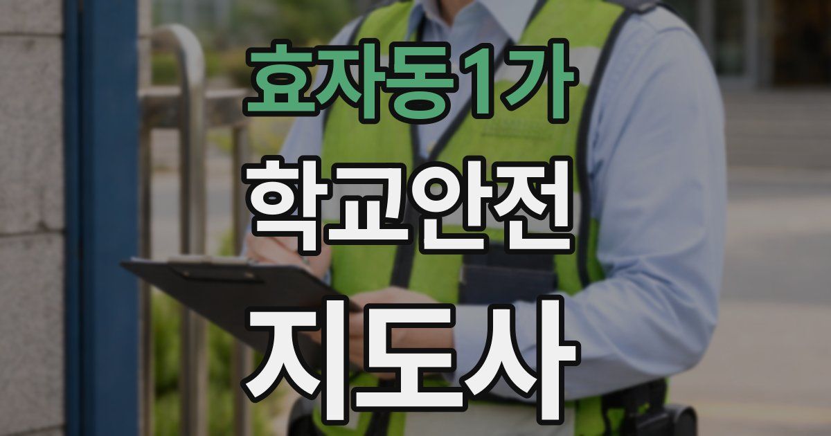 효자동1가 학교안전지도사 자격증