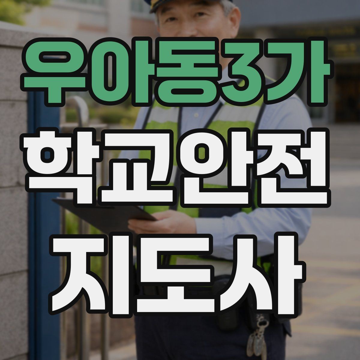우아동3가 학교안전지도사 자격증 외부인 출입 상황에서 대응 원칙