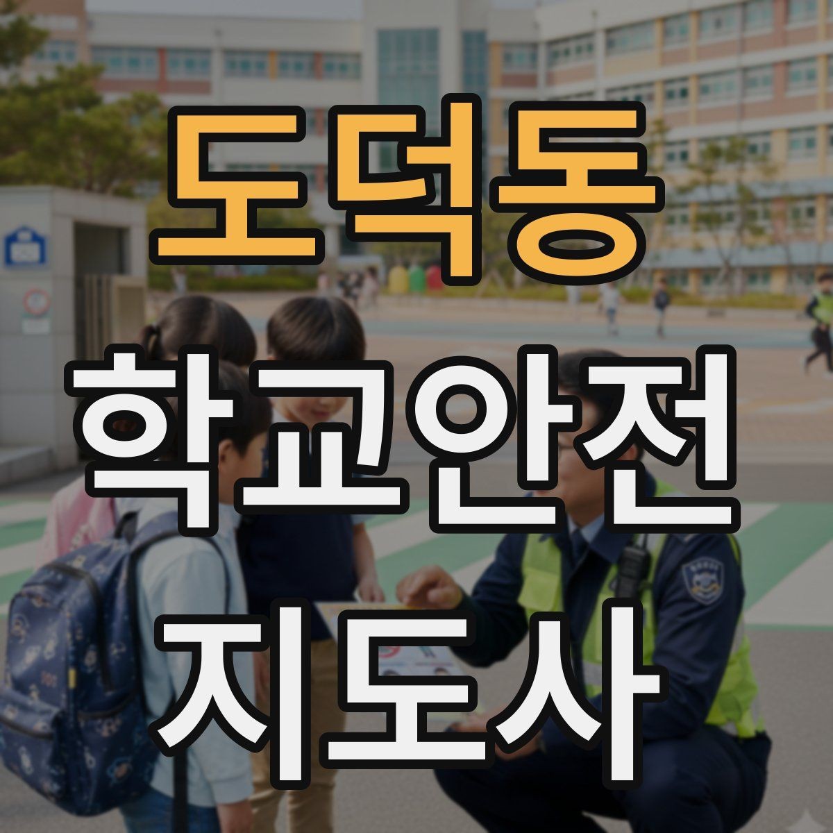 도덕동 학교안전지도사 자격증 해가 짧은 겨울 하굣길 안전 포인트