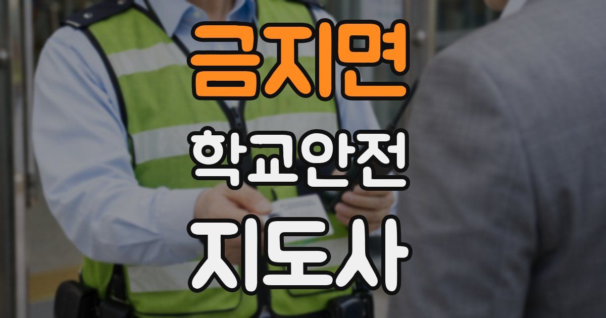 금지면 학교안전지도사 자격증