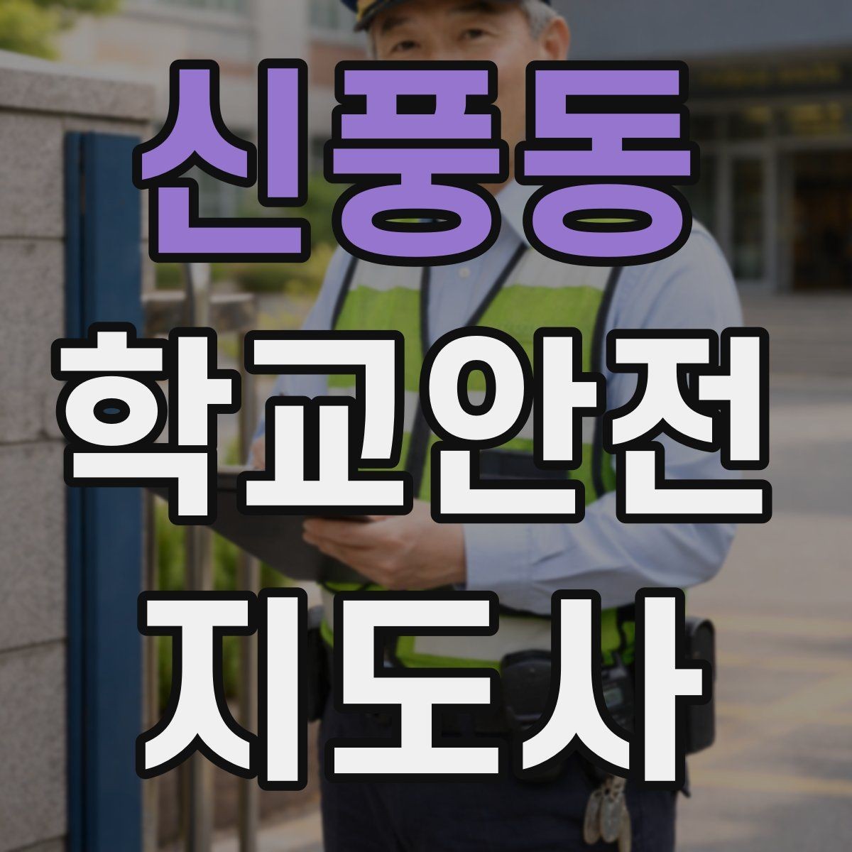 신풍동 학교안전지도사 자격증 횡단보도 앞에서 꼭 지켜야 할 지도 원칙