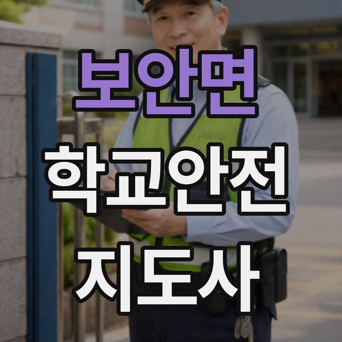 보안면 학교안전지도사 자격증 돌발 행동 학생을 안전하게 안내하는 요령