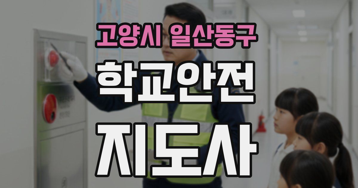 고양시 일산동구 학교안전지도사 자격증