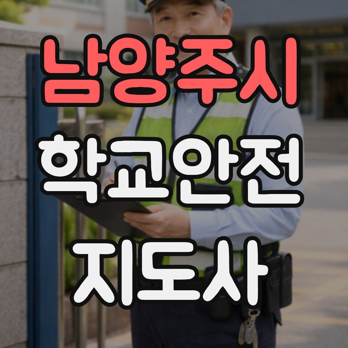 남양주시 학교안전지도사 자격증 우회로 안내를 할 때 필요한 기준