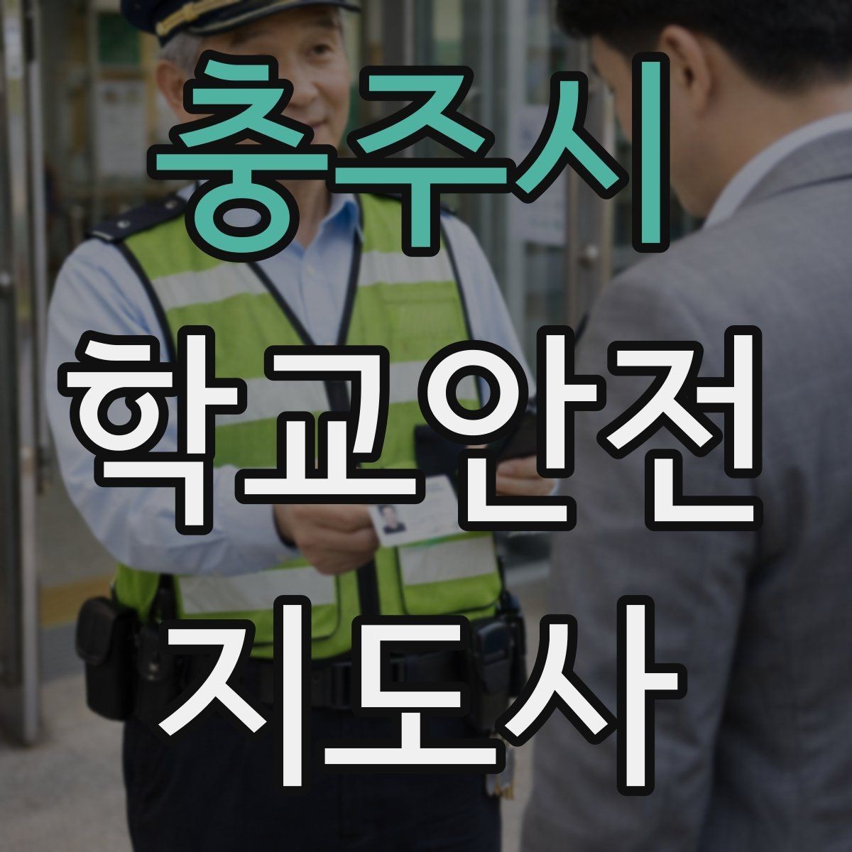 충주시 학교안전지도사 자격증 등하교 안전지도에서 중요한 점