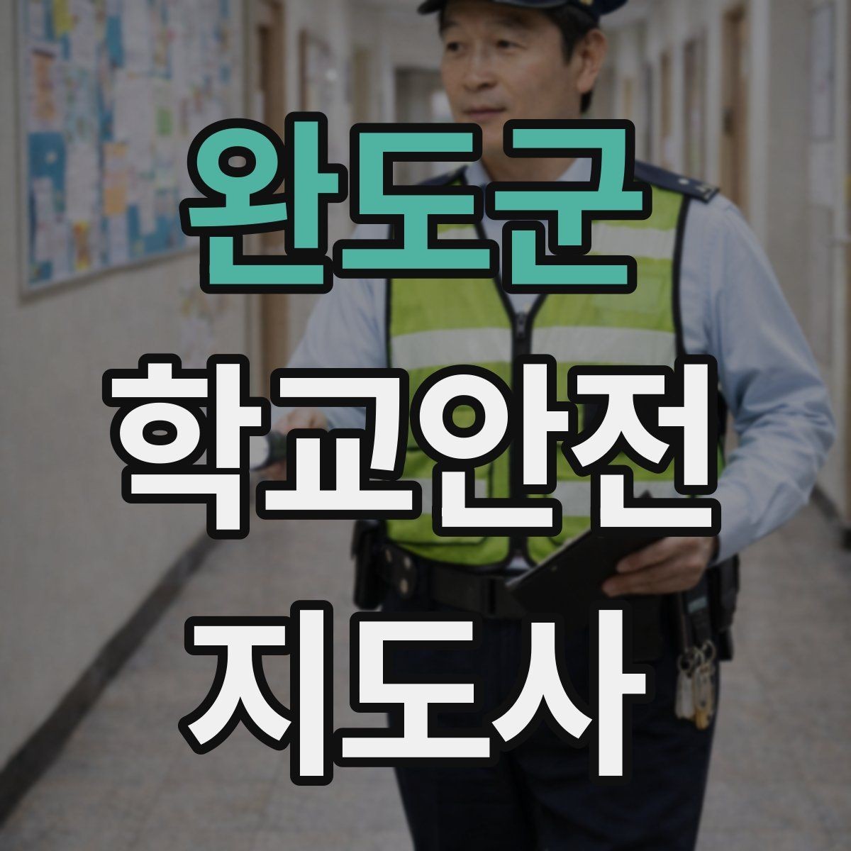 완도군 학교안전지도사 자격증 비 오는 날 우산 시야 가림 사고 예방