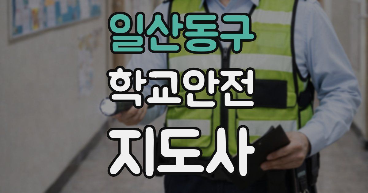 일산동구 학교안전지도사 자격증