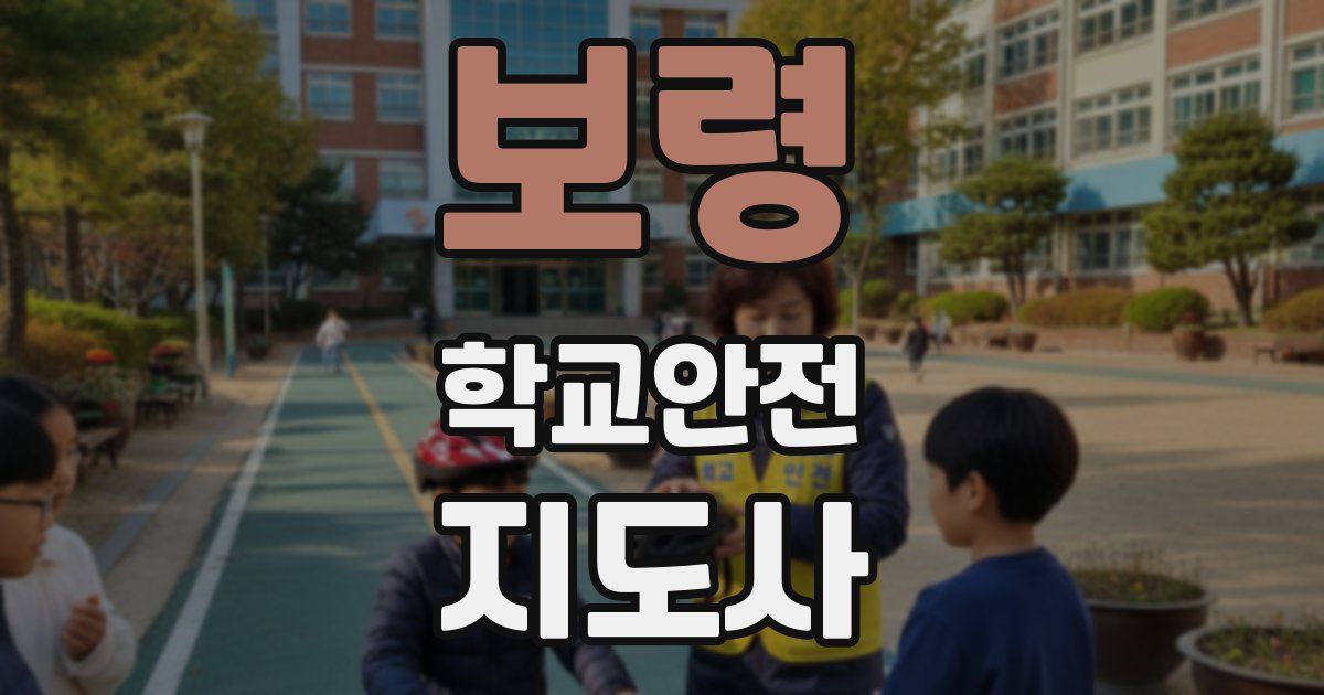 보령 학교안전지도사 자격증