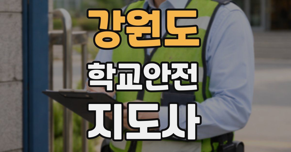 강원도 학교안전지도사 자격증