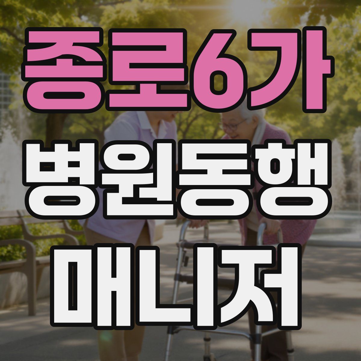 종로6가 병원동행매니저 자격증