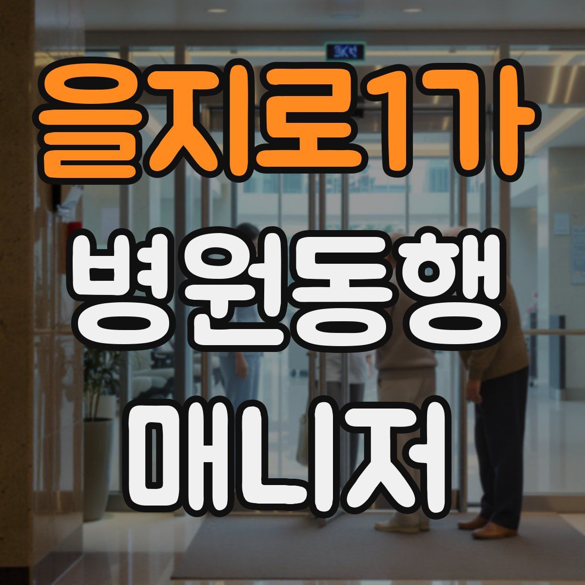 을지로1가 병원동행매니저 자격증