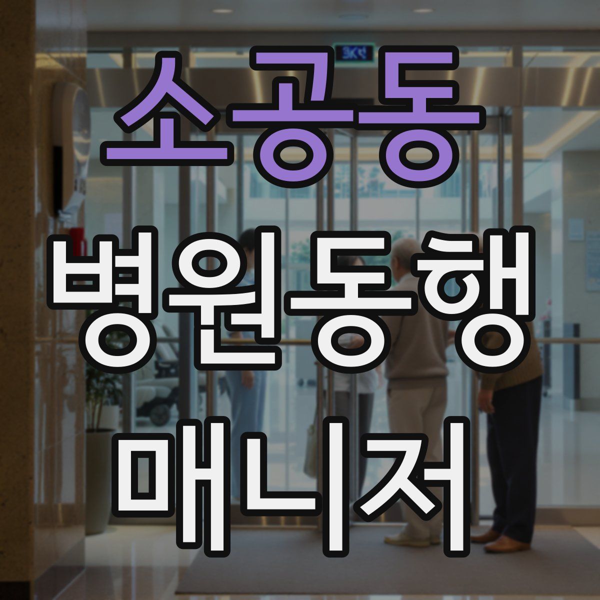 소공동 병원동행매니저 자격증