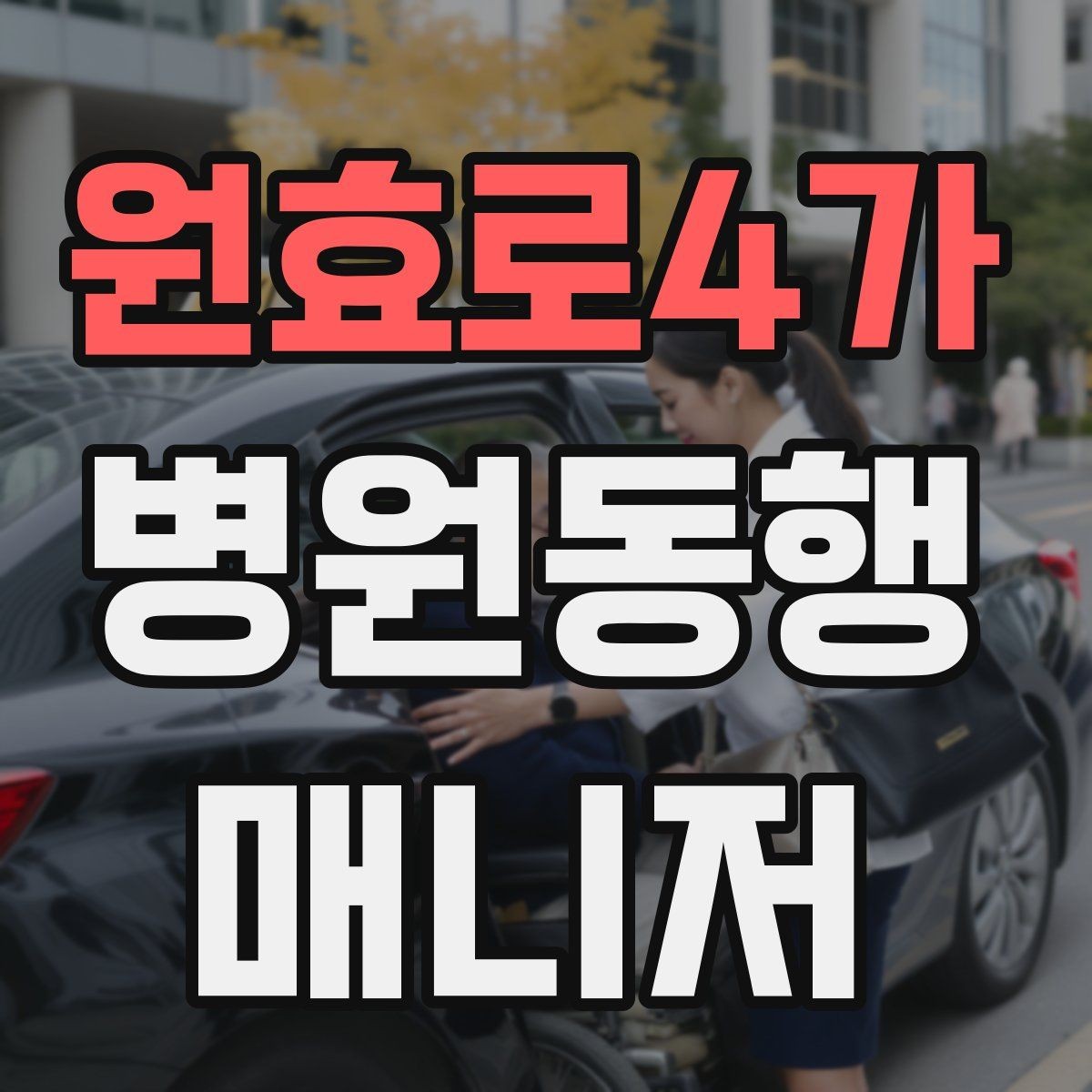 원효로4가 병원동행매니저 자격증 진료 대기 중 화장실 동선 확보하기