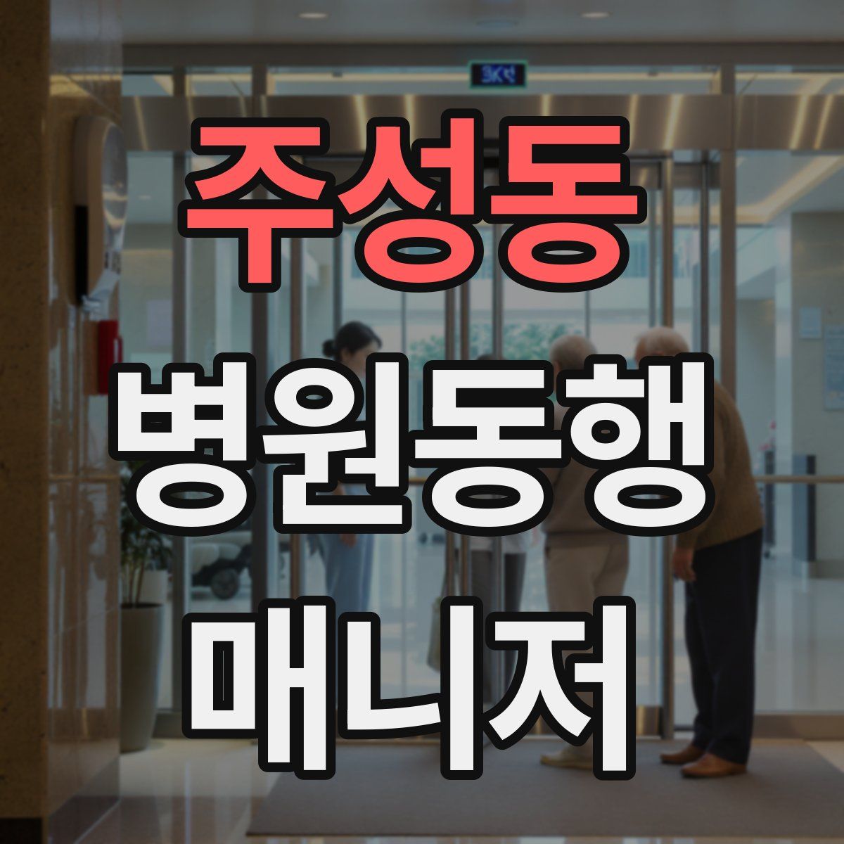 주성동 병원동행매니저 자격증