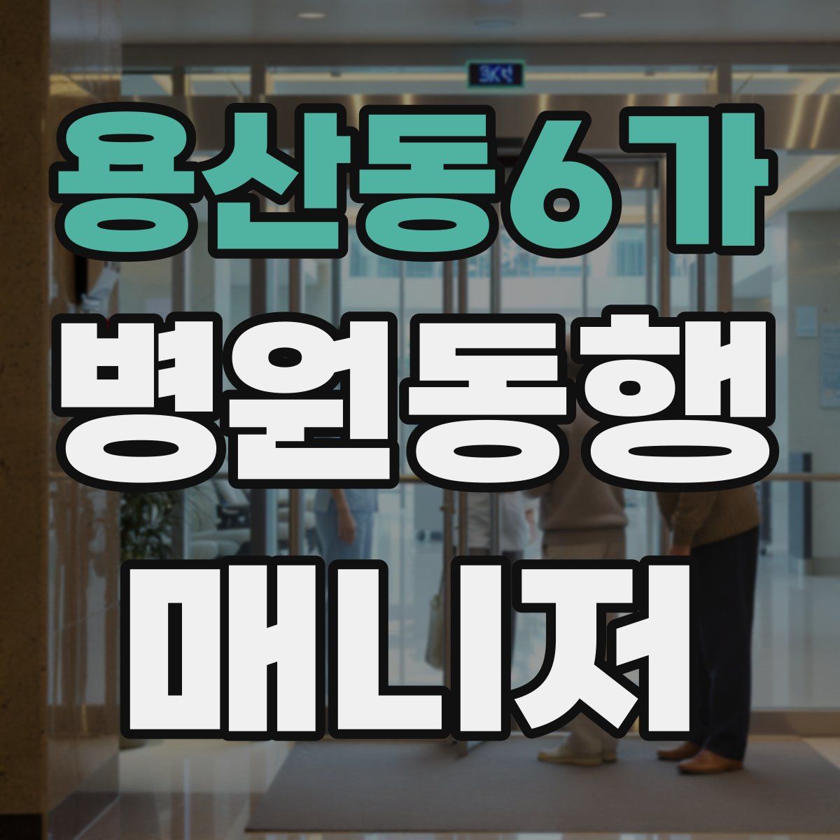 용산동6가 병원동행매니저 자격증