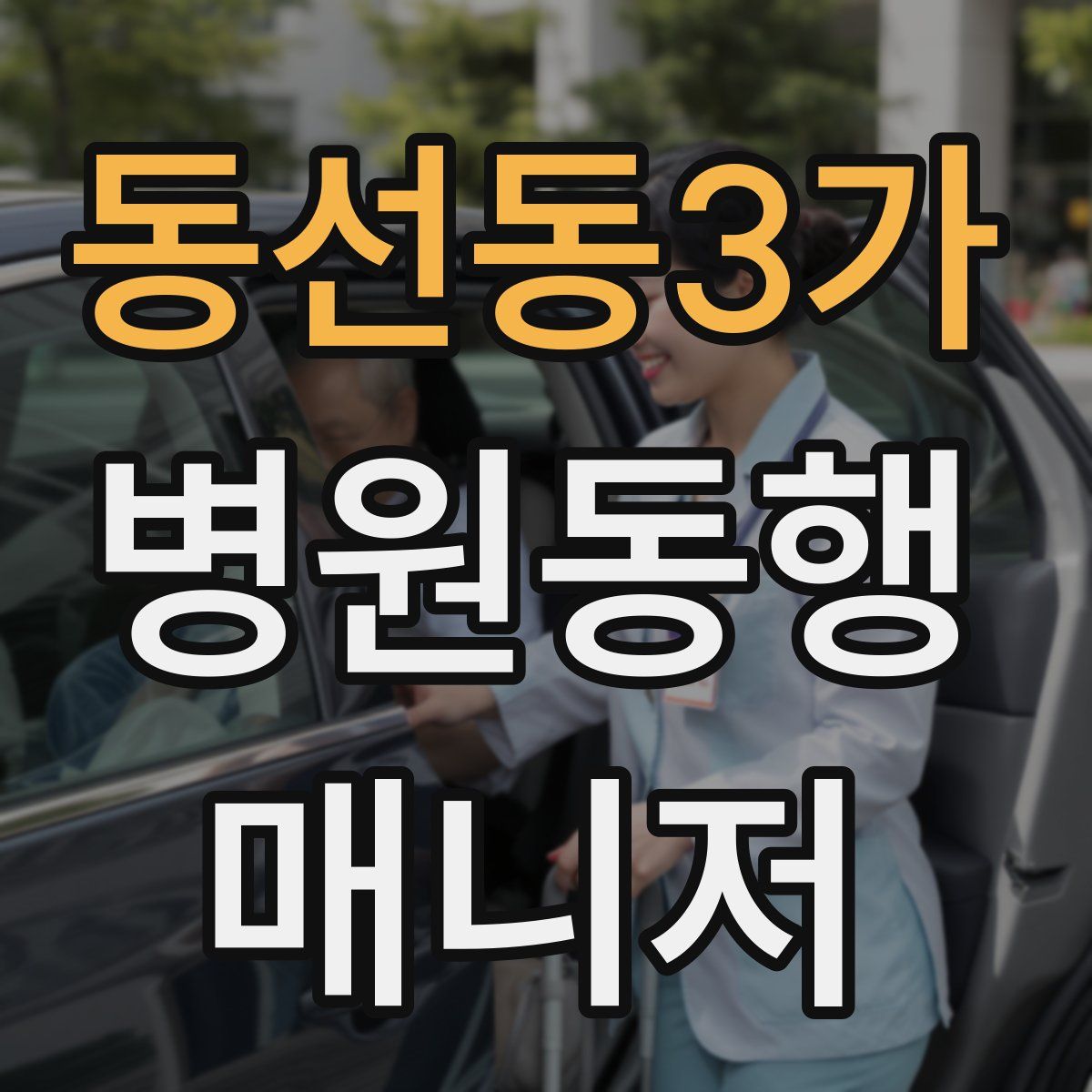 동선동3가 병원동행매니저 자격증