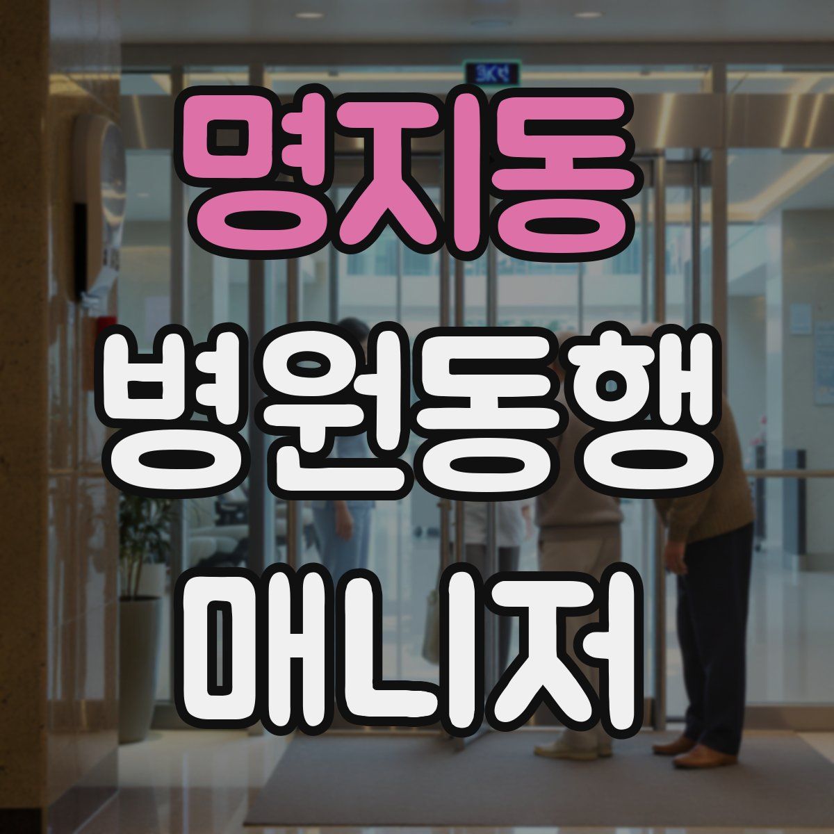 명지동 병원동행매니저 자격증