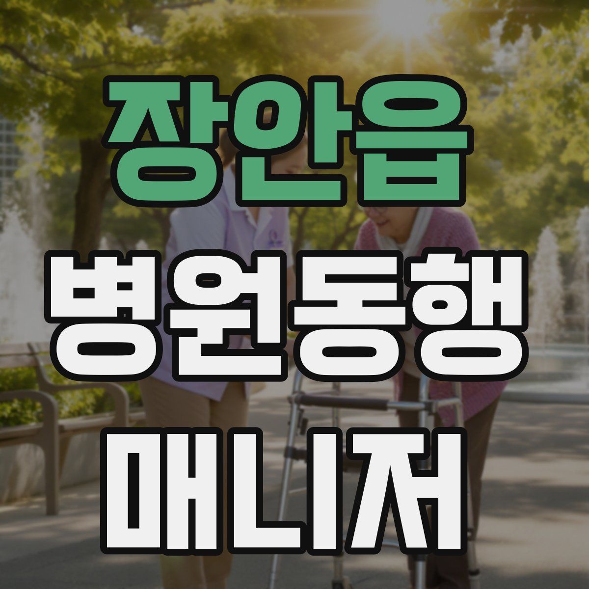 장안읍 병원동행매니저 자격증