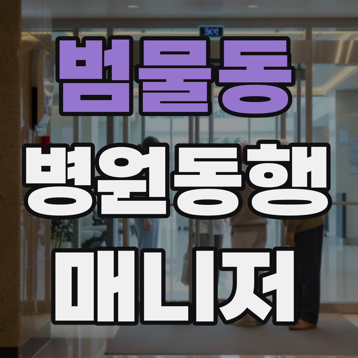범물동 병원동행매니저 자격증
