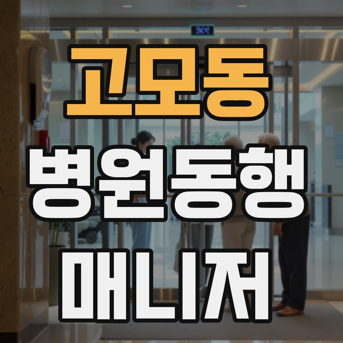 고모동 병원동행매니저 자격증
